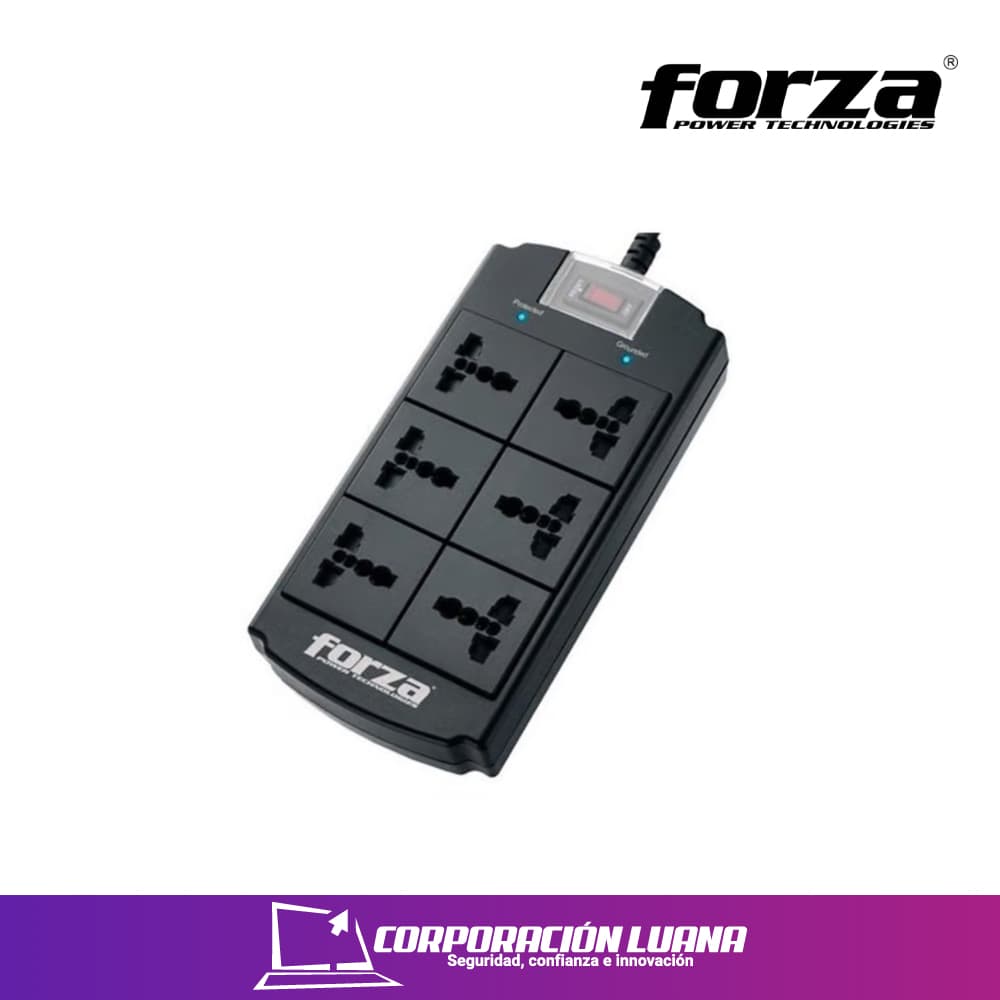 Imagen de SUPRESOR FORZA 1080 JOULES ( FSP-06MN ) 6 PUERTOS