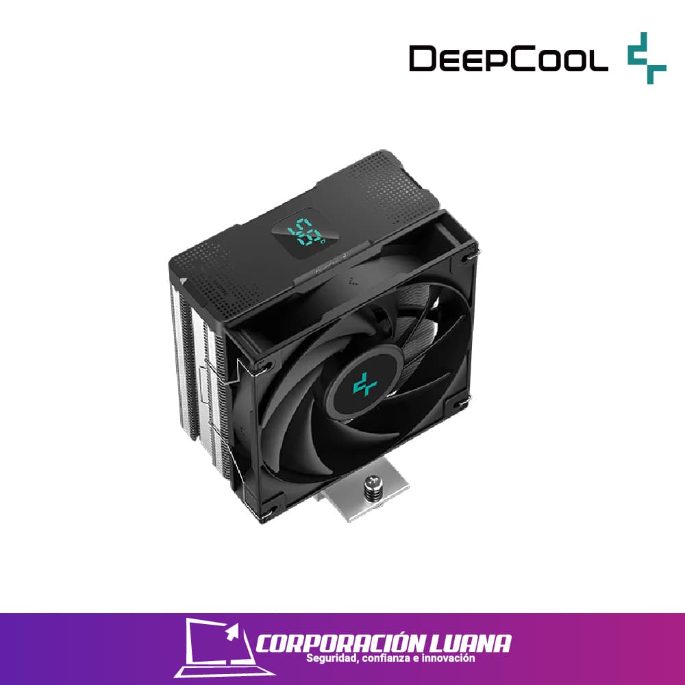 Imagen de COOLER PARA PROCESADOR DEEPCOOL AG400 DIGITAL BLACK REFRIGERACION AIRE AMD/INTEL (PN:R-AG400-BKNDMN-G-1)