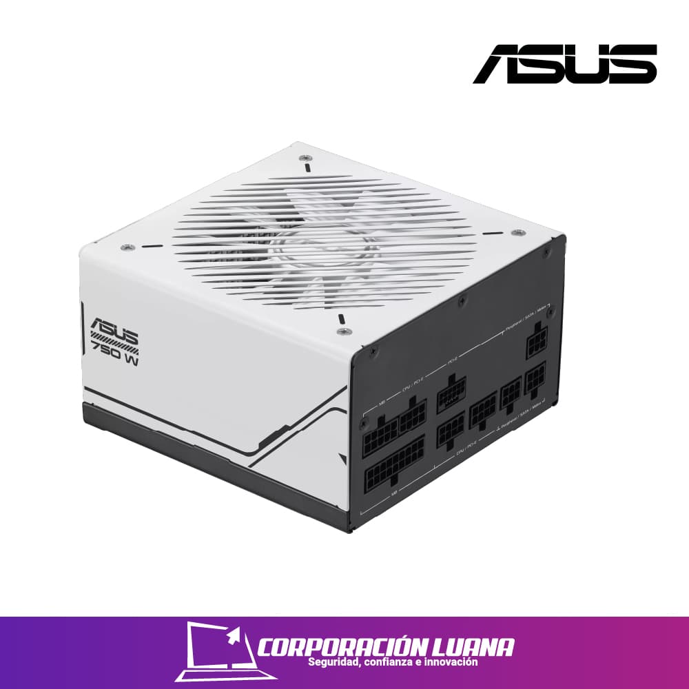 Imagen de FUENTE DE PODER ASUS PRIME 750W ( AP-750G ) 80 PLUS GOLD | FULL MODULAR | BLANCA