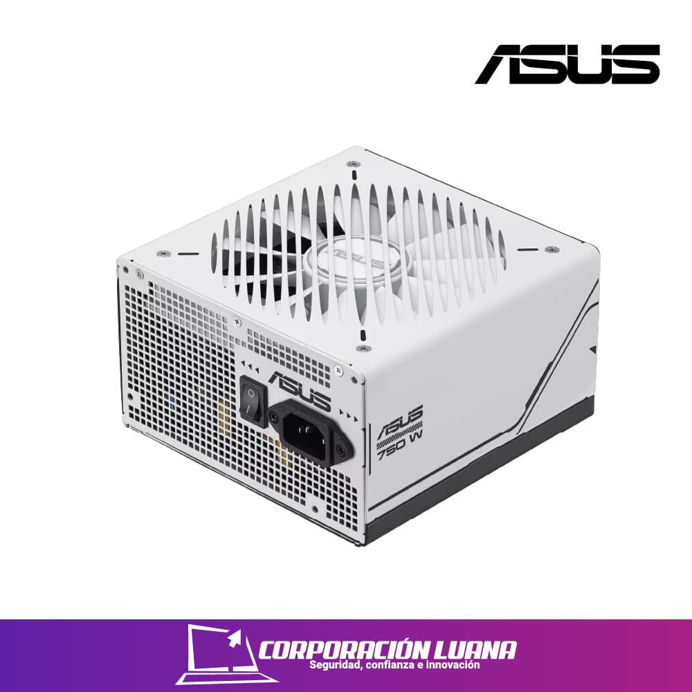 Imagen de FUENTE DE PODER ASUS PRIME 750W ( AP-750G ) 80 PLUS GOLD | FULL MODULAR | BLANCA