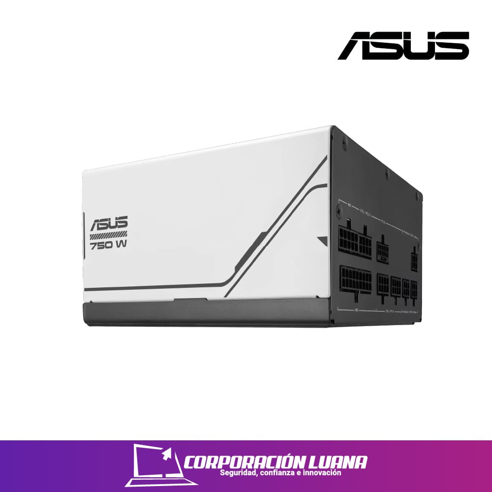 Imagen de FUENTE DE PODER ASUS PRIME 750W ( AP-750G ) 80 PLUS GOLD | FULL MODULAR | BLANCA