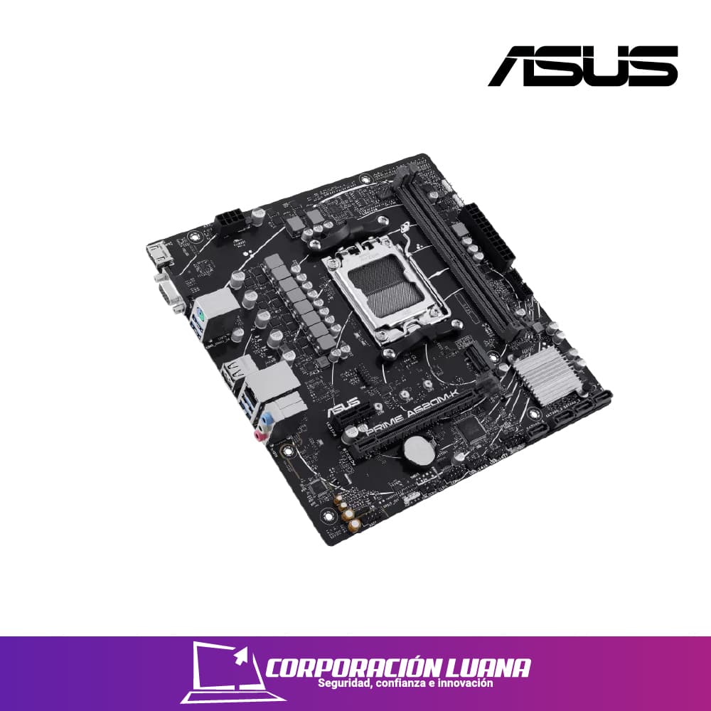 Imagen de MOTHERBOARD ASUS PRIME A620M K ( A620M-K ) DDR5 | AM5