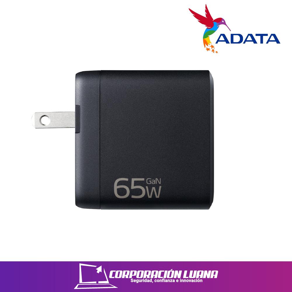 CARGADOR DE PARED ADATA CHARGER U ( CHARGERU-0653-QCPDBK ) 65W | 2 USB-C | USB-A | COLOR NEGRO