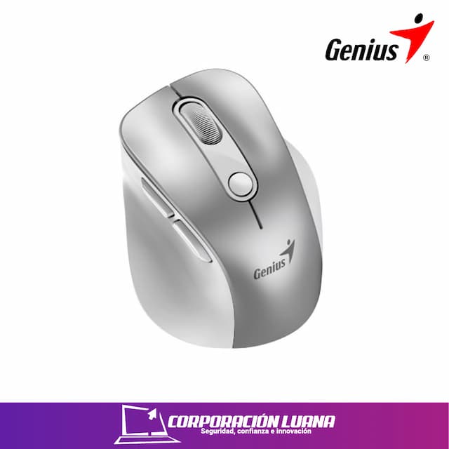 MOUSE INALAMBRICO GENIUS ERGO 9000S PRO ( 31030039400 ) DUAL RECARGABLE WIRELESS - BT |  BLANCO | SILENT RGB
