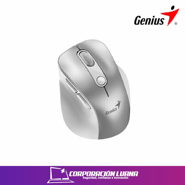 MOUSE INALAMBRICO GENIUS ERGO 9000S PRO ( 31030039402 ) DUAL RECARGABLE WIRELESS - BT | GRIS | SILENT RGB