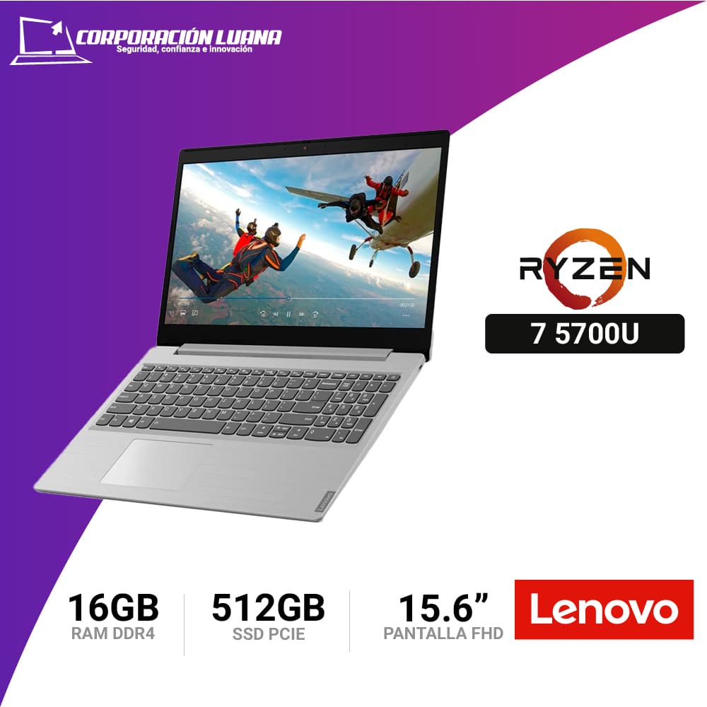 Imagen de LAPTOP LENOVO IDEAPAD 1 RYZEN 7 5700U ( 15ALC7 ) RAM 16GB | SSD 512GB | 15.6" FHD | FREE OS