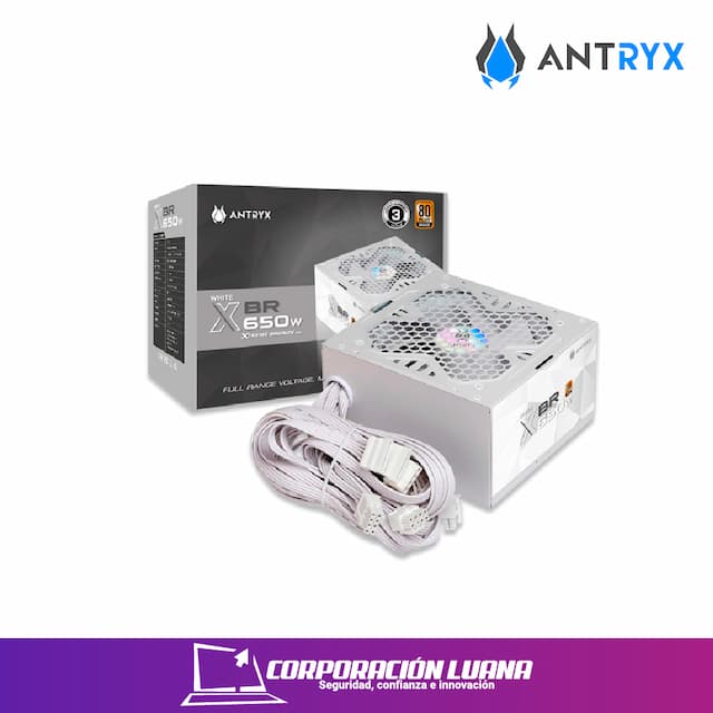 FUENTE DE PODER ANTRYX XBR 650W ( XBR-650W ) BRONZE | COLOR BLANCO