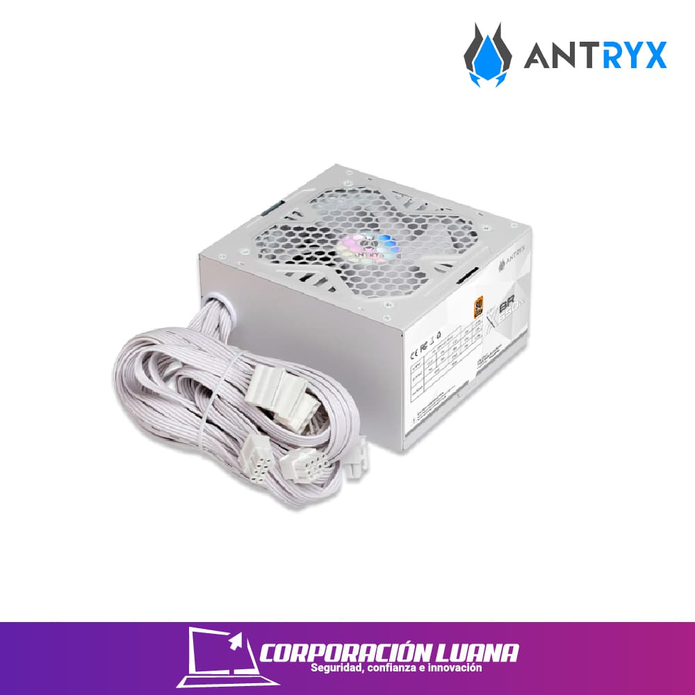 Imagen de FUENTE DE PODER ANTRYX XBR 650W ( XBR-650W ) BRONZE | COLOR BLANCO