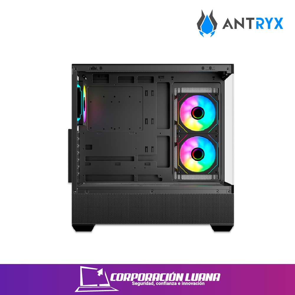 Imagen de CASE ANTRYX FX 740 ( AC-FX740K ) S/FUENTE | NEGRO | FAN X3 ARGB | USB TIPO C