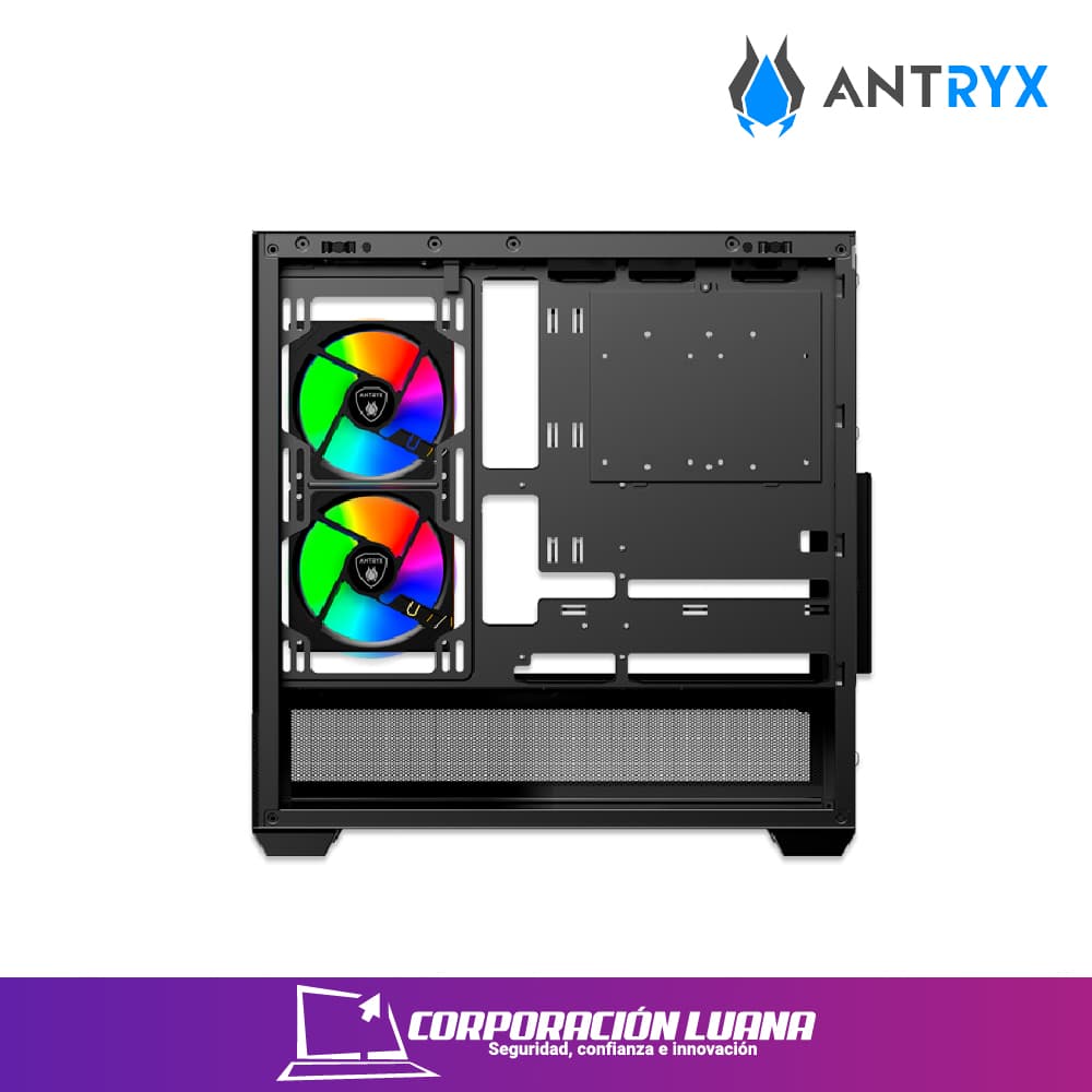 Imagen de CASE ANTRYX FX 740 ( AC-FX740K ) S/FUENTE | NEGRO | FAN X3 ARGB | USB TIPO C