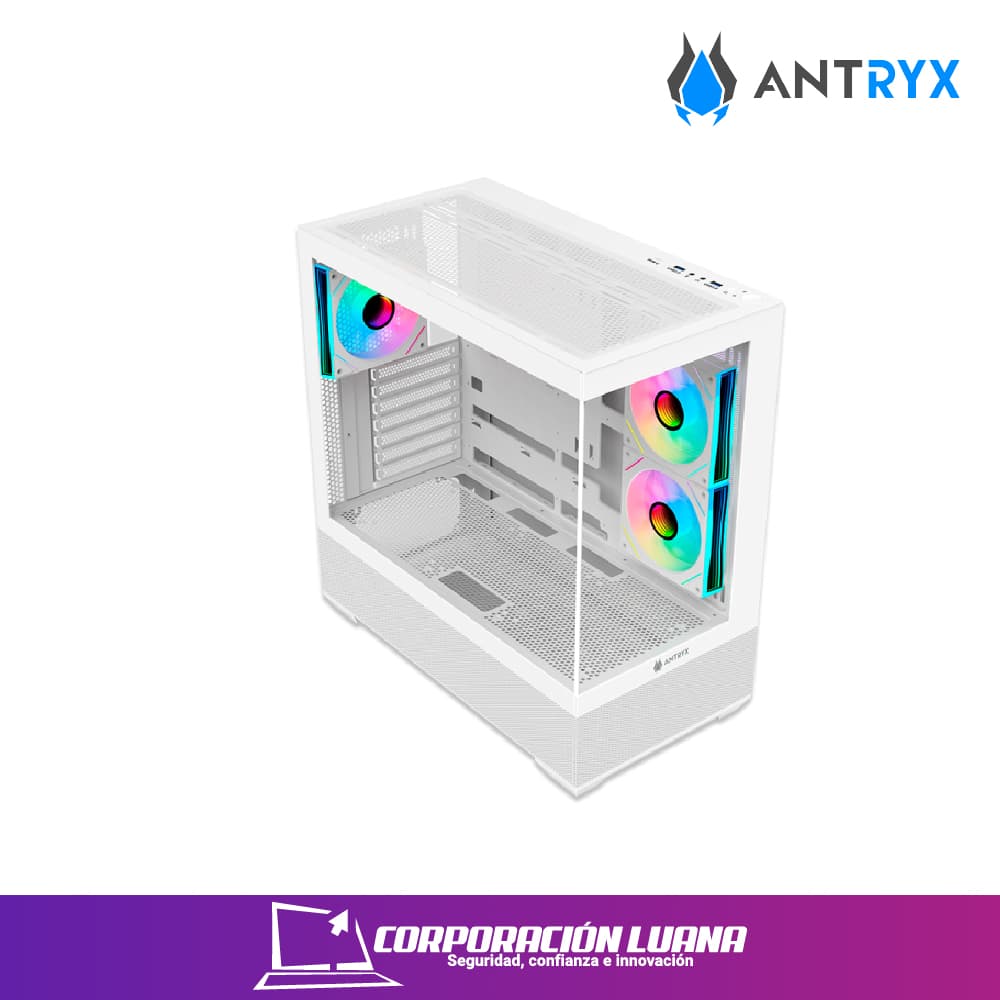 Imagen de CASE ANTRYX FX 740 ( AC-FX740W ) S/FUENTE | BLANCO | FAN X3 ARGB | USB TIPO C