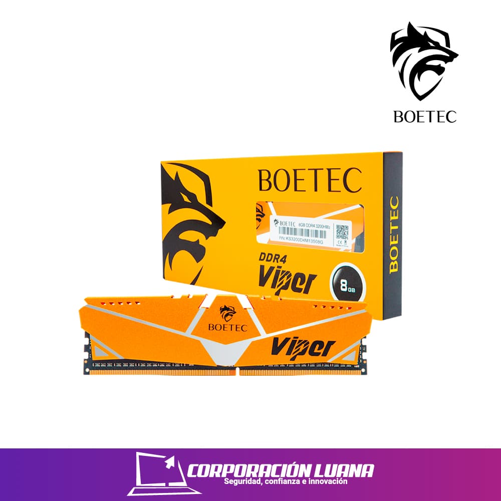 Foto del producto MEMORIA RAM BOETEC VIPER 8GB 3200 MHZ ( MRD48GBDV ) DDR4 | CON DISIPADOR MOD