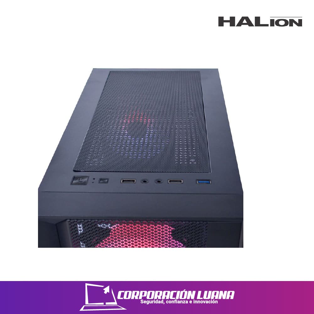 Imagen de CASE GANER HALION TORNADO E06 600WTS 04 COOLER ARGB VIDRIO LATERAL