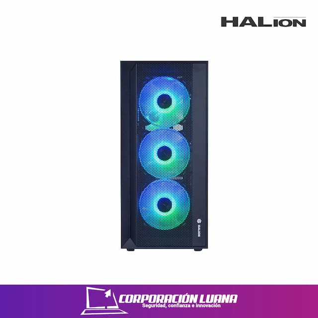 CASE GANER HALION TORNADO E06 600WTS 04 COOLER ARGB VIDRIO LATERAL