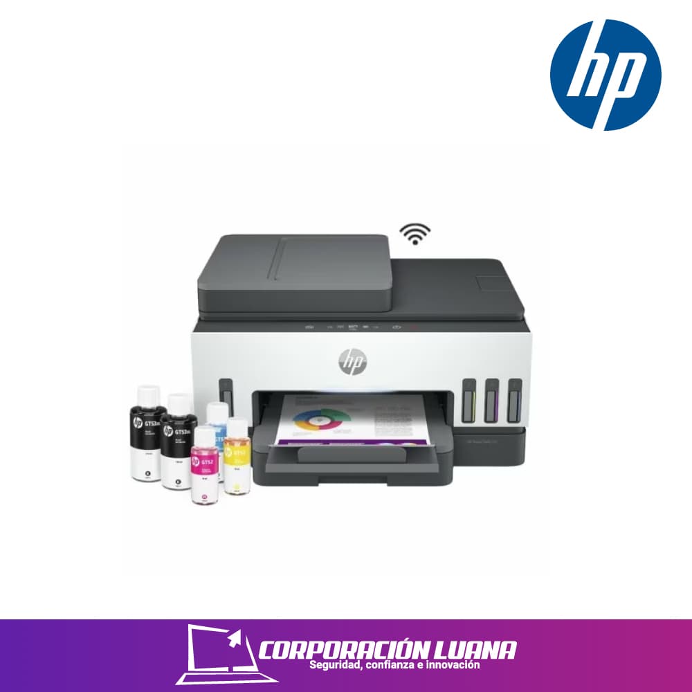 Foto del producto IMPRESORA MULTIFUNCIONAL HP SMART TANK 790 TINTA CONTINUA, COLOR, WI-FI, SMART APP, DÚPLEX, ADF ALIMENTADOR AUTOMÁTICO, FAX (4WF66A)