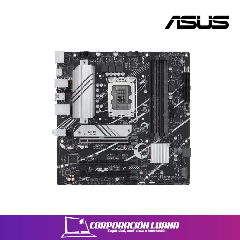 Imagen de MOTHERBOARD  ASUS PRIME B760M-A D4 DDR4 LGA 1700 V/S/L (PN:90MB1D00-M1EAY0)