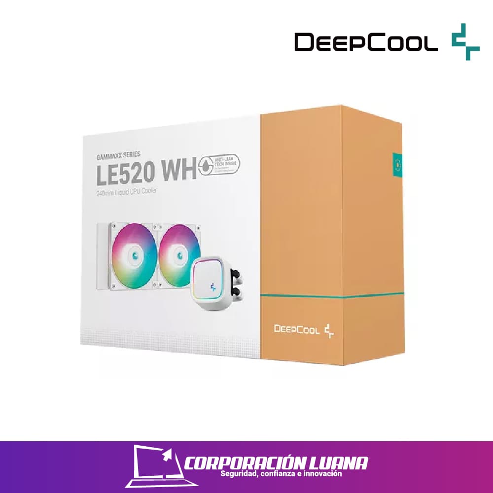 Foto del producto REFRIGERACION LIQUIDA DEEP COOL LE520 WHITE  ARGB ( R-LE520-WHAMMN-G-1 ) X2 FAN | AMD/INTEL | LED RGB