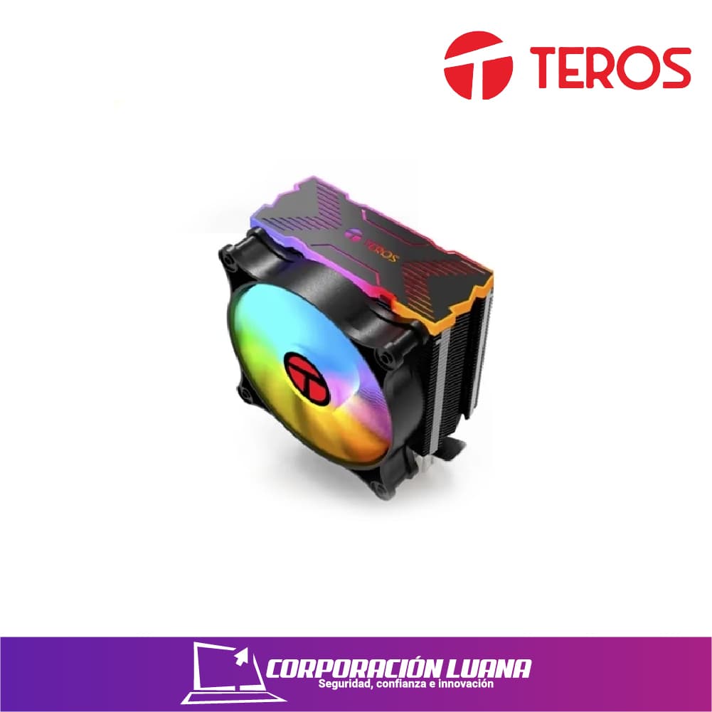 Imagen de COOLER TEROS TE-8162N, INTEL Y AMD, TDP 150W MÁX, AIRE POTENCIA MÁXIMA DE 150W Y ALTURA DE 156 MM. CON ILUMINACIÓN ARGB PARA UN TOQUE PPERSONALIZADO
