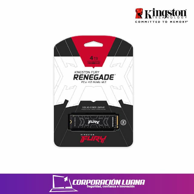 SSD NVME KINGSTON FURY RENEGADE 4TB ( SFYRD/4000G ) PCIE 4.0 | 7300 MB/S - 7000 MB/S