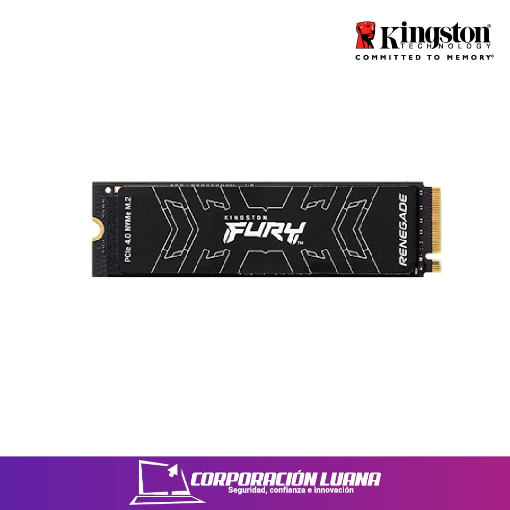 Imagen de SSD NVME KINGSTON FURY RENEGADE 4TB ( SFYRD/4000G ) PCIE 4.0 | 7300 MB/S - 7000 MB/S