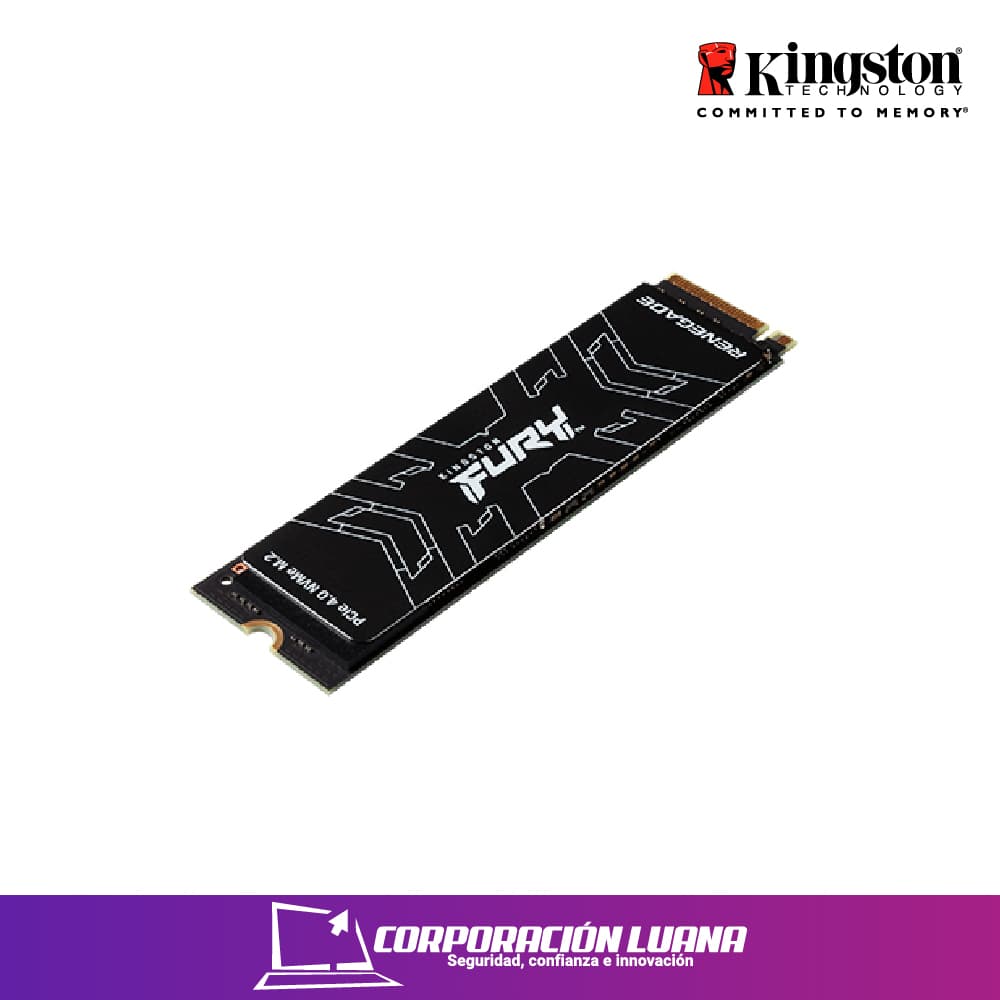 Imagen de SSD NVME KINGSTON FURY RENEGADE 4TB ( SFYRD/4000G ) PCIE 4.0 | 7300 MB/S - 7000 MB/S