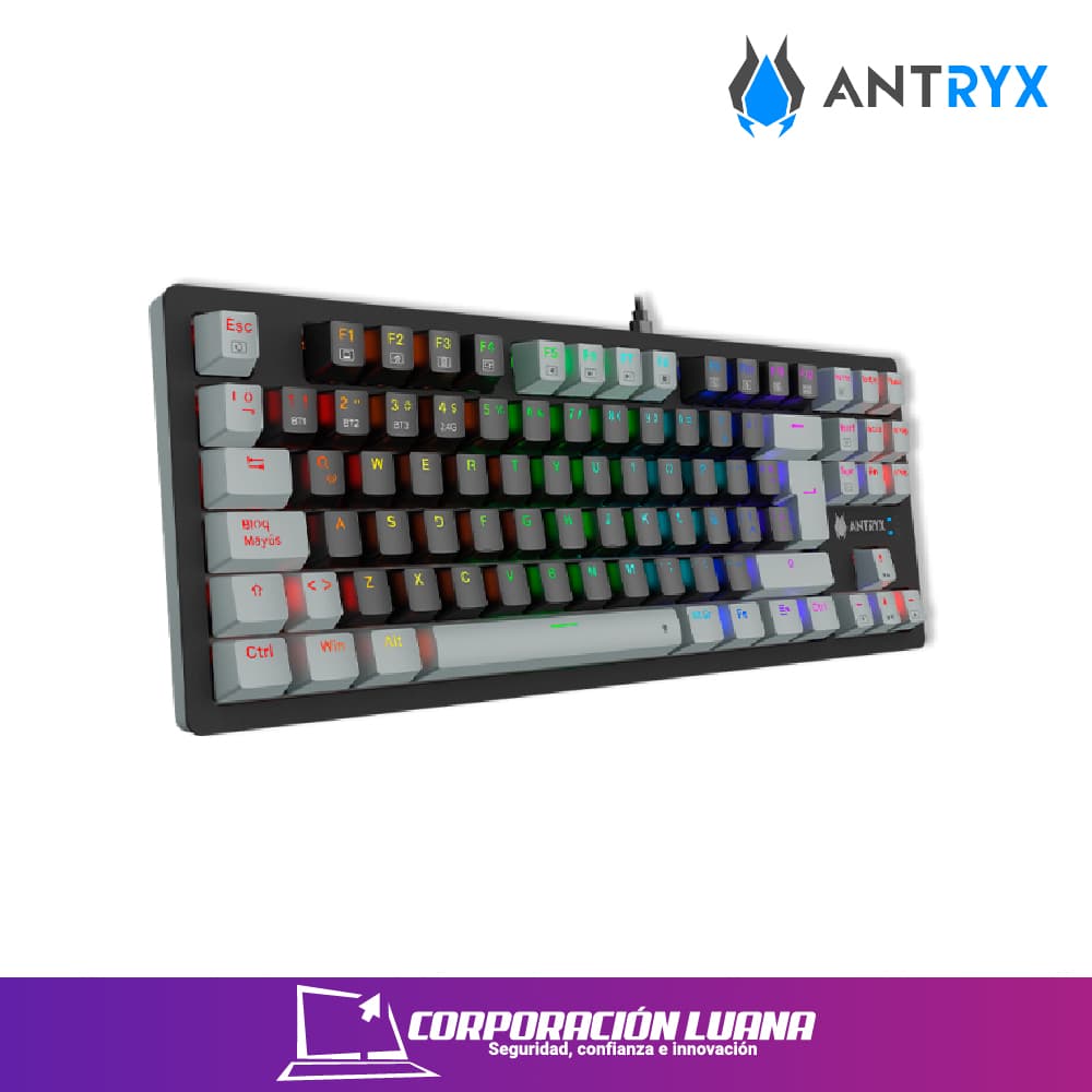 Foto del producto TECLADO MECANICO INALAMBRICO ANTRYX MK845 TRIX ( AMK-845TXKBL-SP ) SWITCH BLUE