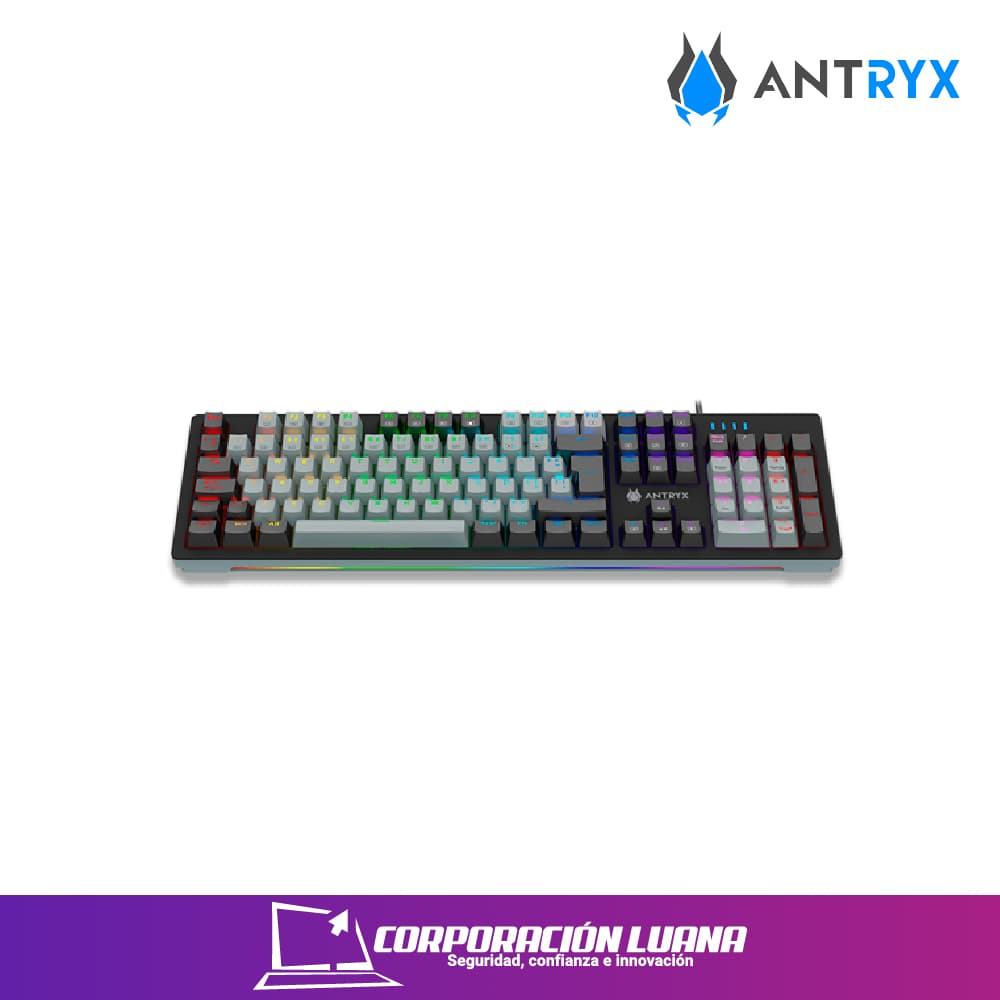 Imagen de TECLADO MECANICO ANTRYX ML860L NEGRO | GRIS ( AMK-CS860LKGPU ) SWITCH PURPURA