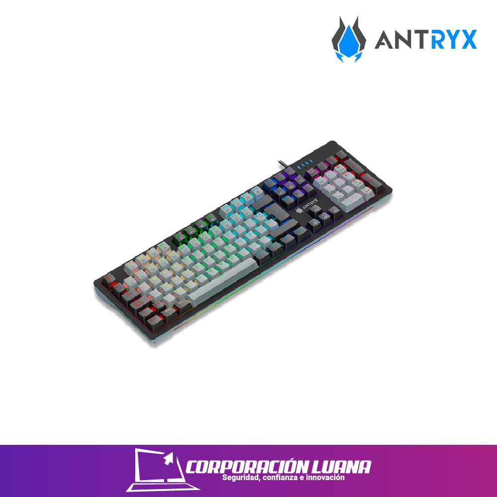 Imagen de TECLADO MECANICO ANTRYX ML860L NEGRO | GRIS ( AMK-CS860LKGPU ) SWITCH PURPURA