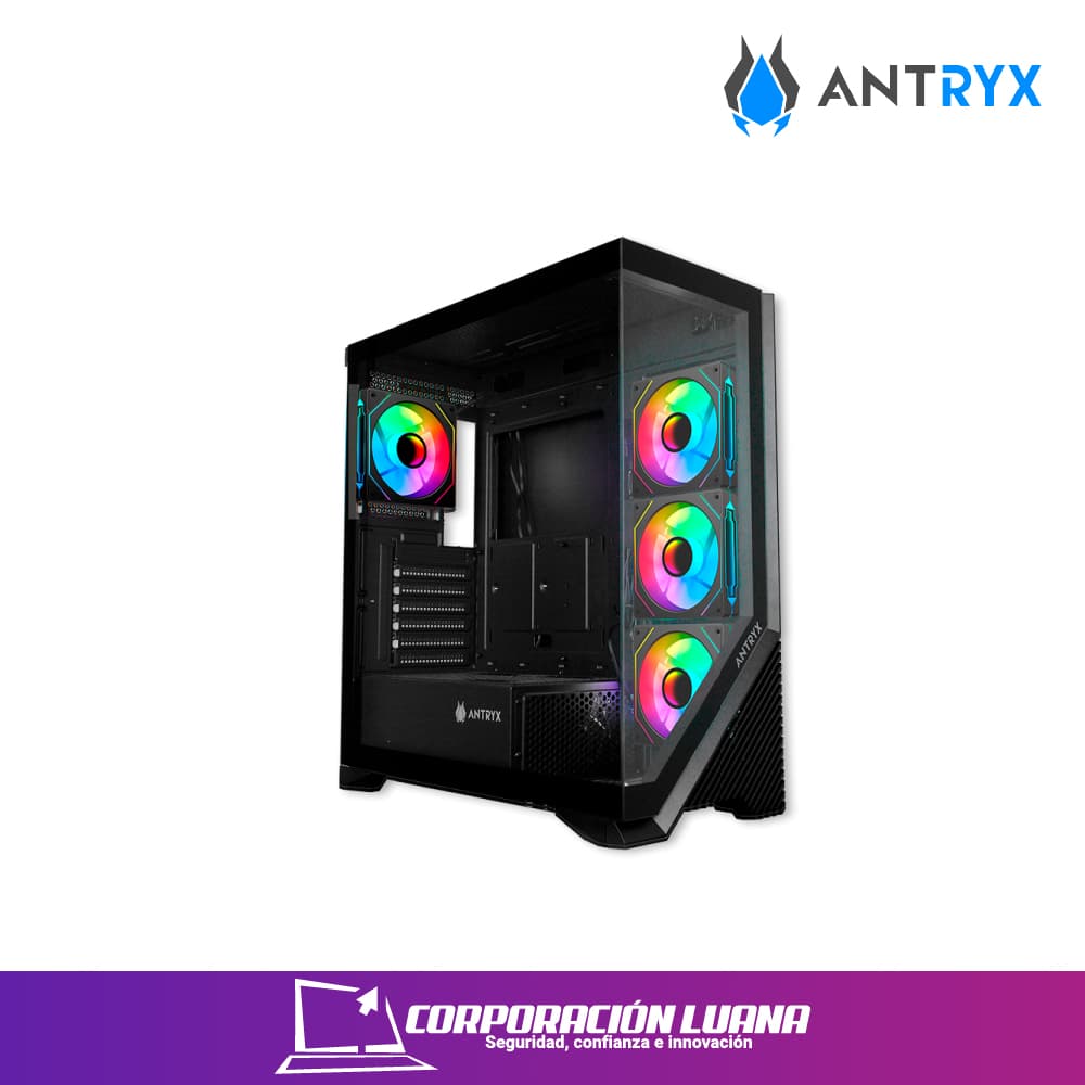 Foto del producto CASE ANTRYX FX 650 ( AC-FX650K ) S/FUENTE | NEGRO | X4 FAN | ARGB