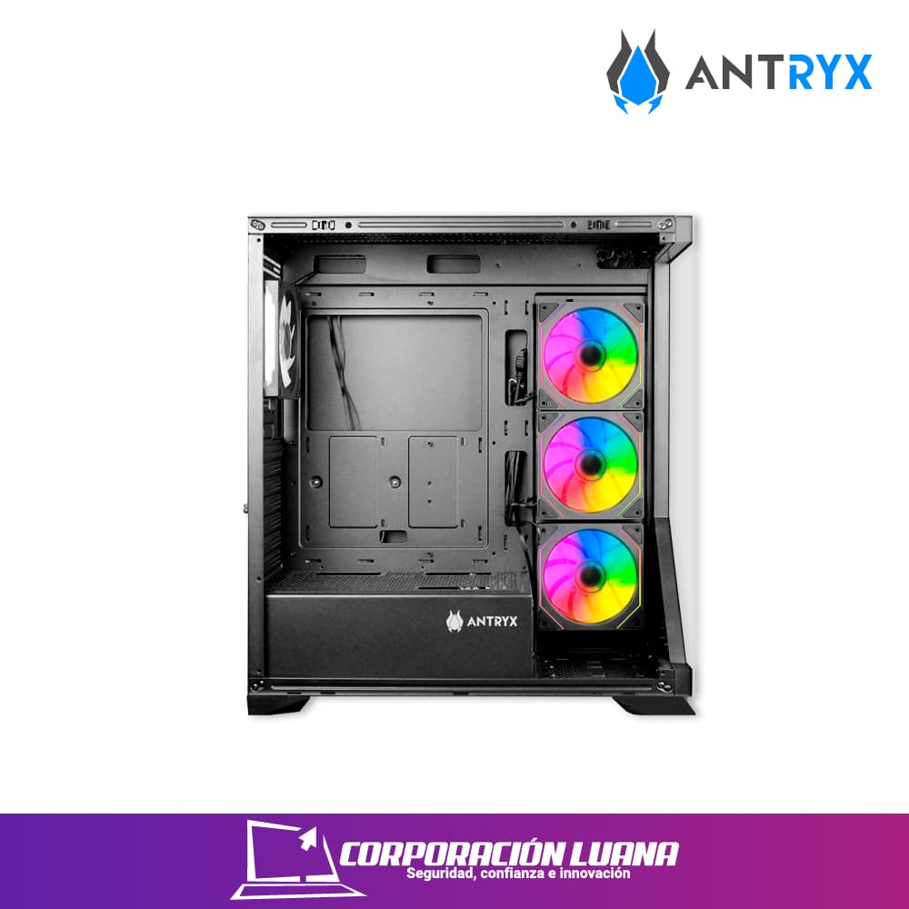 Imagen de CASE ANTRYX FX 650 ( AC-FX650K ) S/FUENTE | NEGRO | X4 FAN | ARGB
