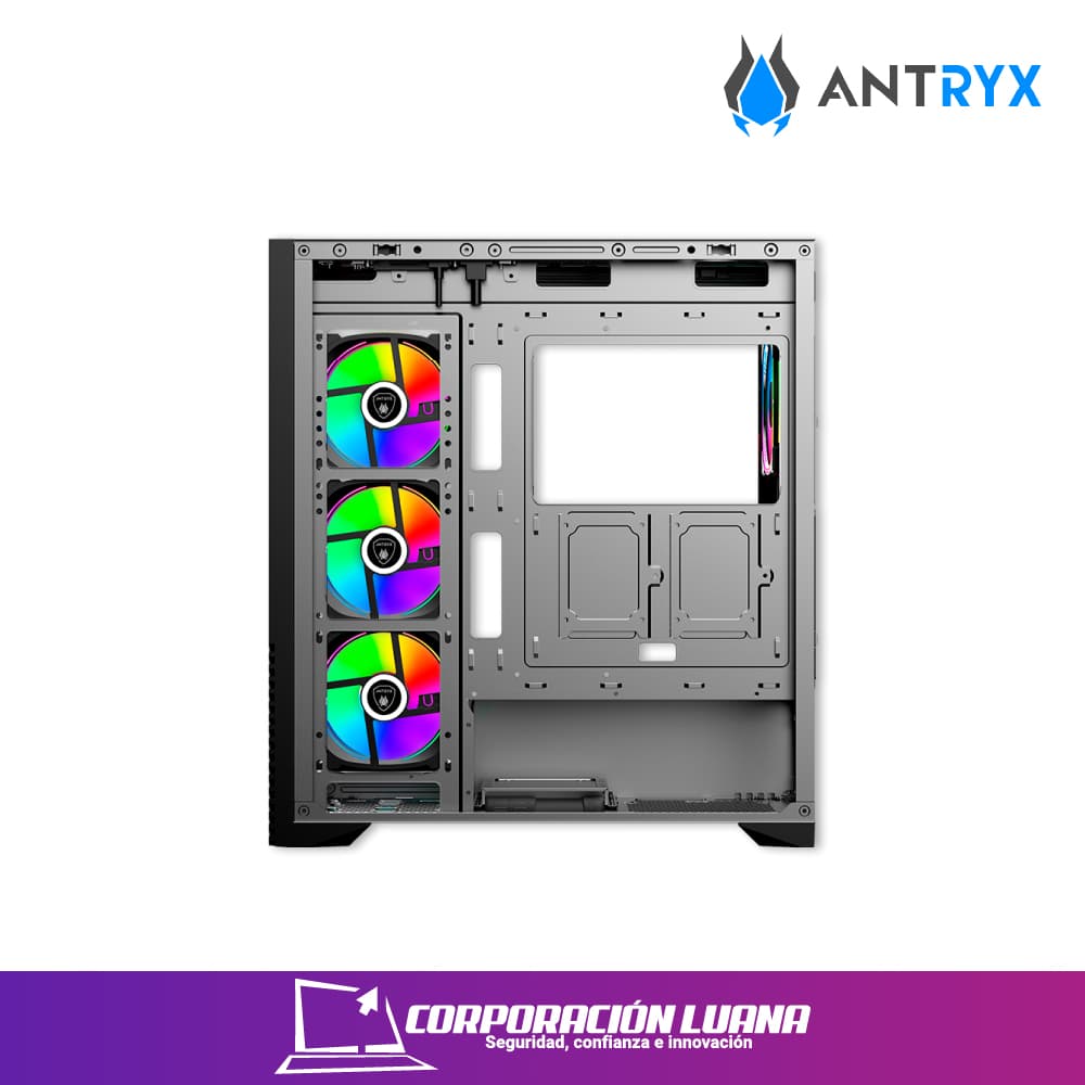 Imagen de CASE ANTRYX FX 650 ( AC-FX650K ) S/FUENTE | NEGRO | X4 FAN | ARGB