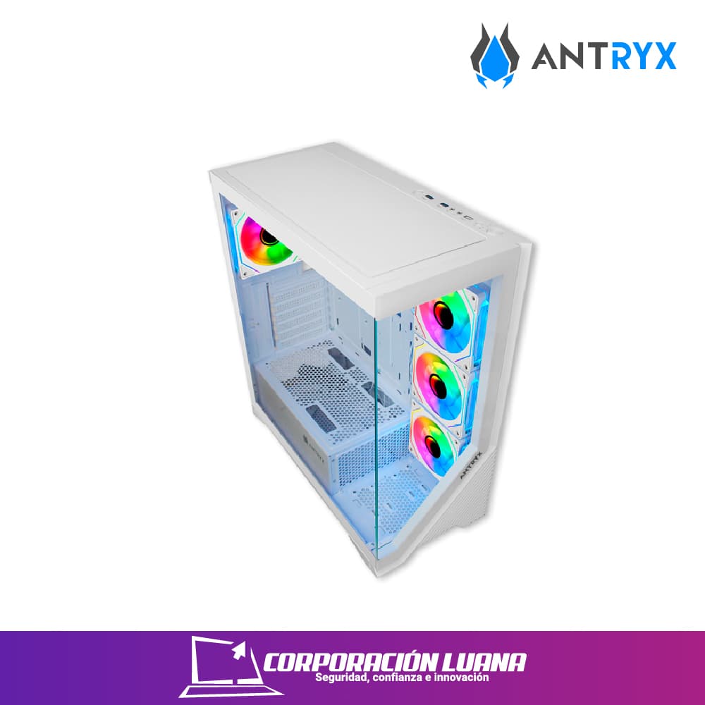 Imagen de CASE ANTRYX FX 650 ( AC-FX650W ) S/FUENTE | BLANCO | X4 FAN | ARGB