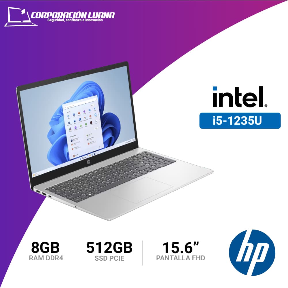 Imagen de LAPTOP HP INTEL CORE I5 1235U ( 15-FD0048LA ) RAM 8GB | SSD 512GB | 15.6" FHD | WINDOWS 11