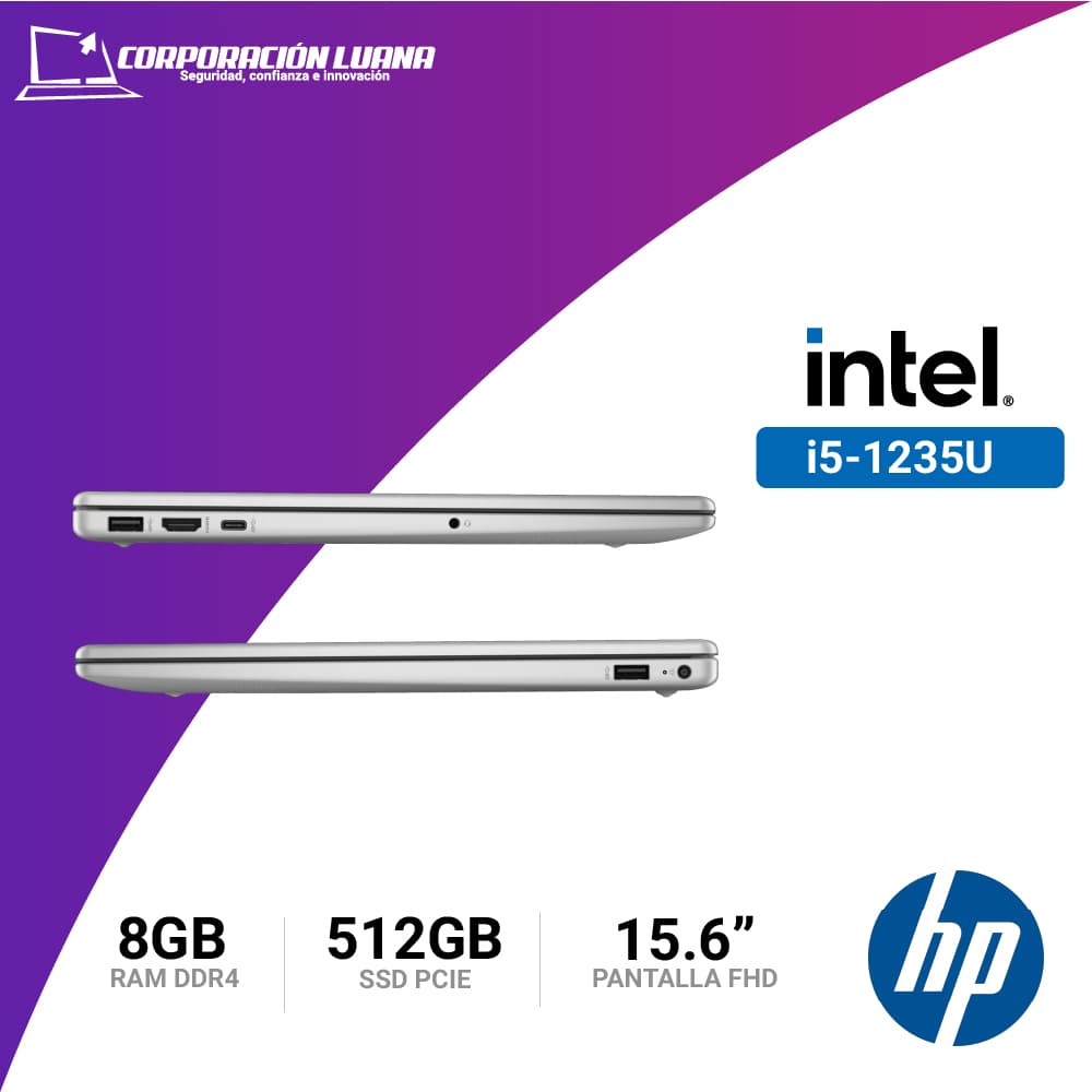 Imagen de LAPTOP HP INTEL CORE I5 1235U ( 15-FD0048LA ) RAM 8GB | SSD 512GB | 15.6" FHD | WINDOWS 11