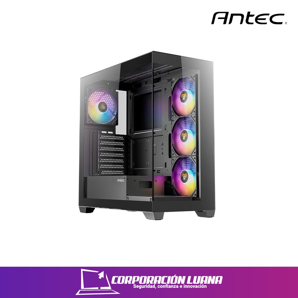 Imagen de CASE ANTEC CX300 RGB ELITE BLACK ( 0-761345-10097-7 ) S/FUENTE VIDRIO TEMPLADO USB 3.0/USB 2.0