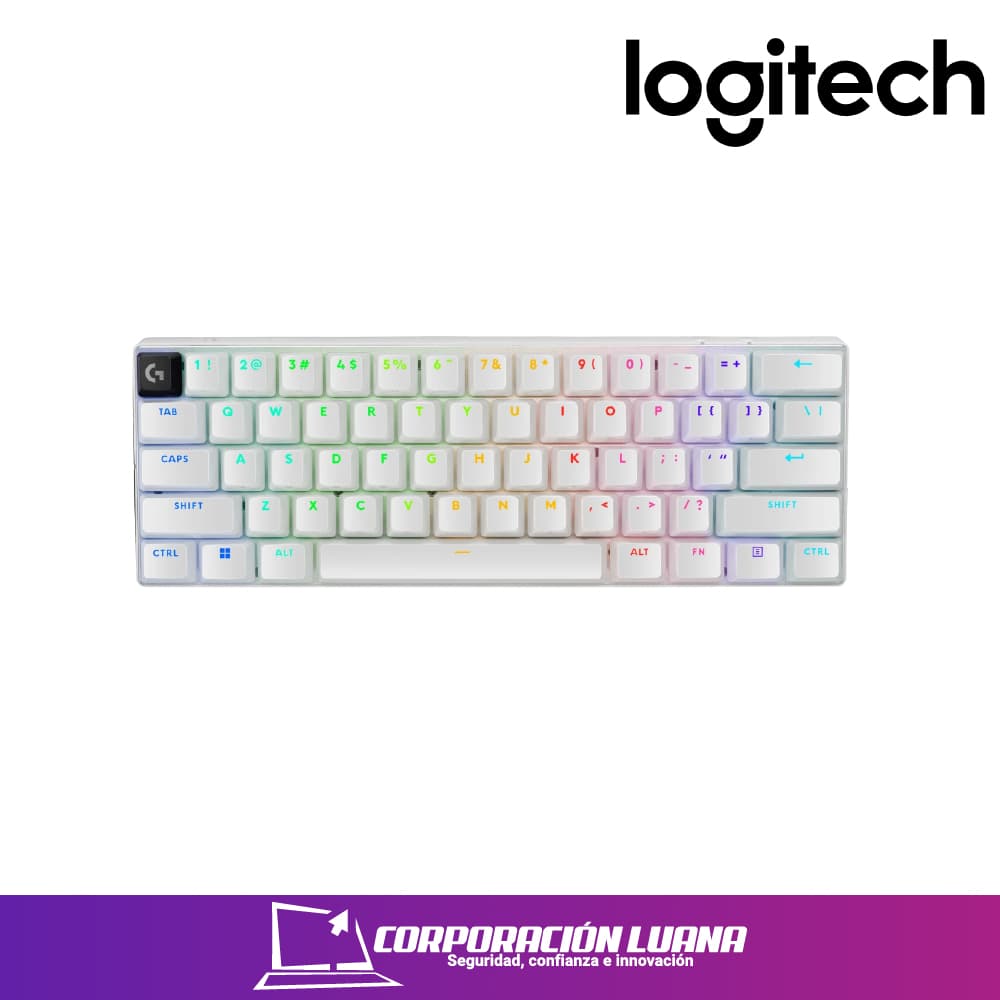 Foto del producto TECLADO LOGITECH PRO X 60 LIGHTSPEED ( 920-011921 ) BLANCO | BT - OPTICO | 65 HORAS | LED RGB