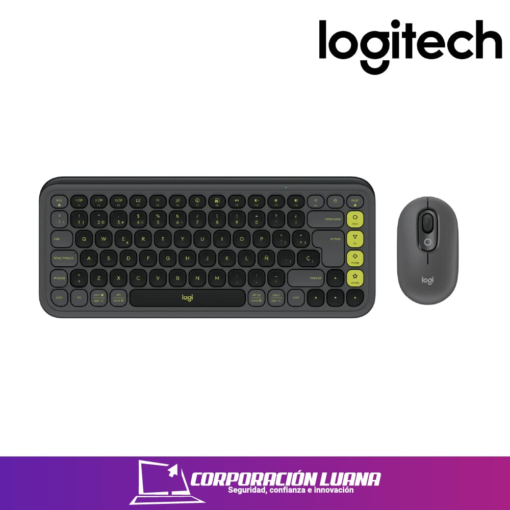 Imagen de COMBO LOGITECH TECLADO Y MOUSE POP ICON  ( 920-013052 ) GRAFITO | COPILOT | INALAMBRICO - BT