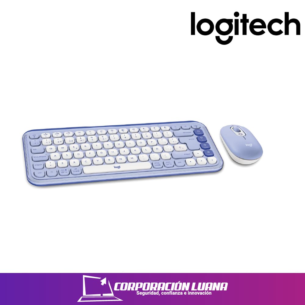 Foto del producto COMBO LOGITECH TECLADO Y MOUSE POP ICON  ( 920-013054 ) LILA | COPILOT | INALAMBRICO - BT