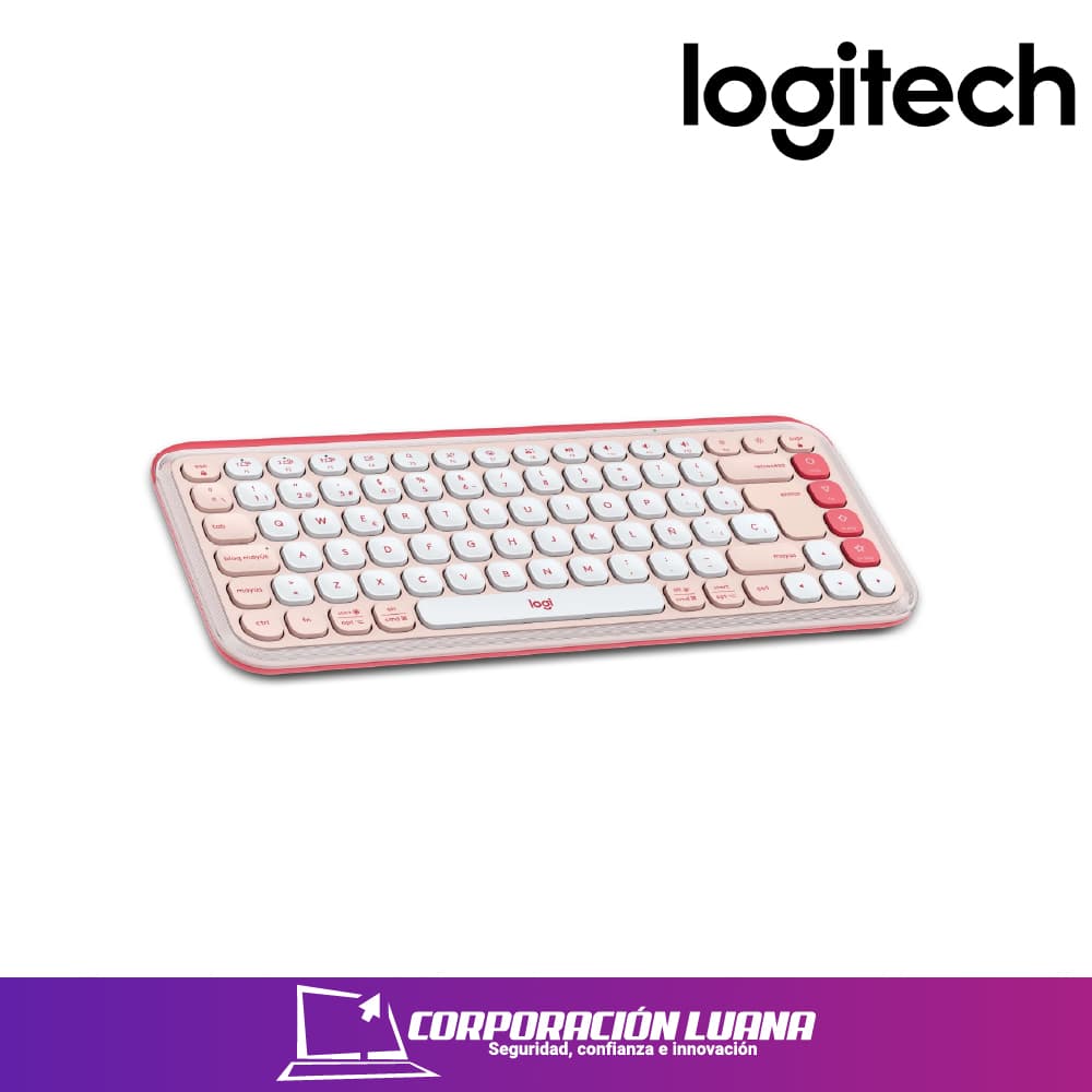 Imagen de COMBO LOGITECH TECLADO Y MOUSE POP ICON  ( 920-013053 ) ROSADO | COPILOT | INALAMBRICO - BT