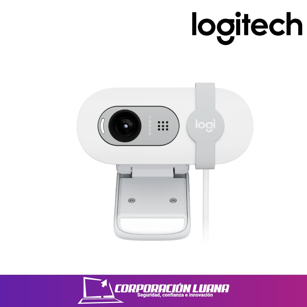Imagen de CAMARA WEB LOGITECH BRIO 100 ( 960-001615 ) BLANCA | FHD | USB-A
