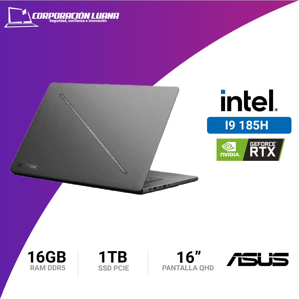 Imagen de LAPTOP ASUS ROG STRIX ZEPHYRUZ GU606M INTEL CORE ULTRA 9 185H ( GU605M ) RAM 16GB DDR5 | SSD 1TB |  16" WQXGA | WIFI 6E | WINDOWS 11