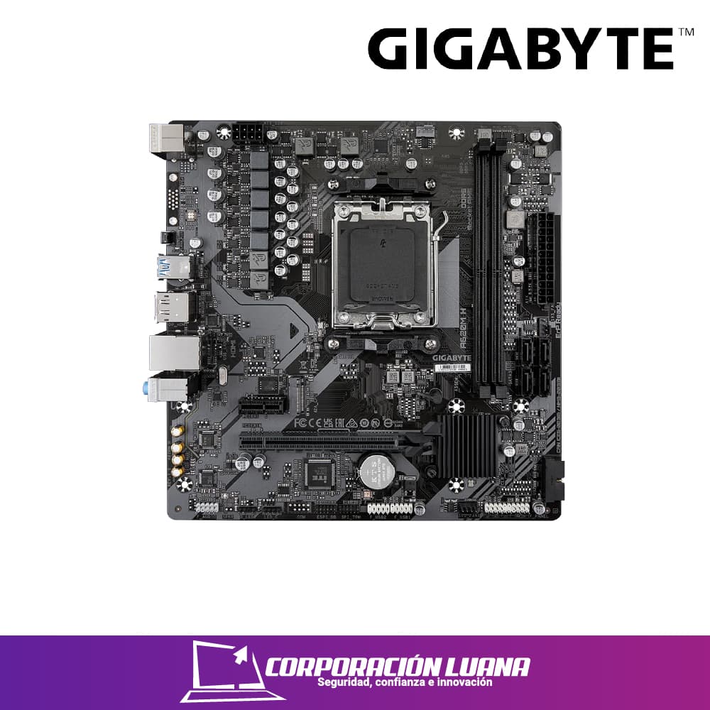 Imagen de MOTHERBOARD GIGABYTE A620M H (REV. 1.0) CHIPSET AMD A620, SOCKET AM5, MICRO ATX