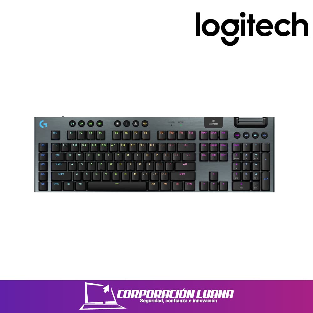 Imagen de TECLADO GAMING LOGITECH G915 X  LIGHTSPEED ( 920-012670 ) MECANICO | BT | KEYCONTROL | NEGRO | LIGHTSYNC RGB