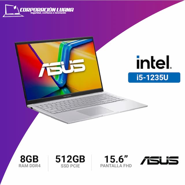 LAPTOP ASUS VIVOBOOK 15 INTEL CORE I5 1235U ( X1504ZA-NJ339W ) RAM 8GB | SSD 512GB | 15.6" FHD | INTEL IRIS XE | WINDOWS 11 HOME
