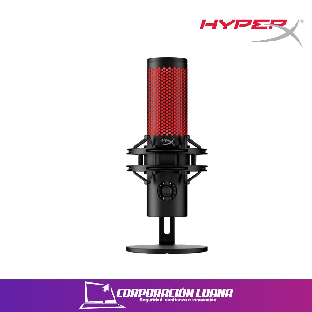 Imagen de MICROFONO HYPERX QUADCAST 2 ( N62064-001 872V1AA ) USB | NEGRO ROJO