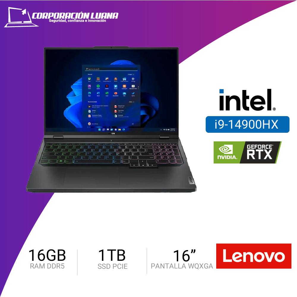 LAPTOP LENOVO LEGION PRO 5 INTEL CORE I9 14900HX ( 16IRX9-CI9-16GB-1TB-V8GB-W1 ) RAM 16GB DDR5 | SSD 1TB | RTX 4060 8GB | 16" WQXGA | FREE OS