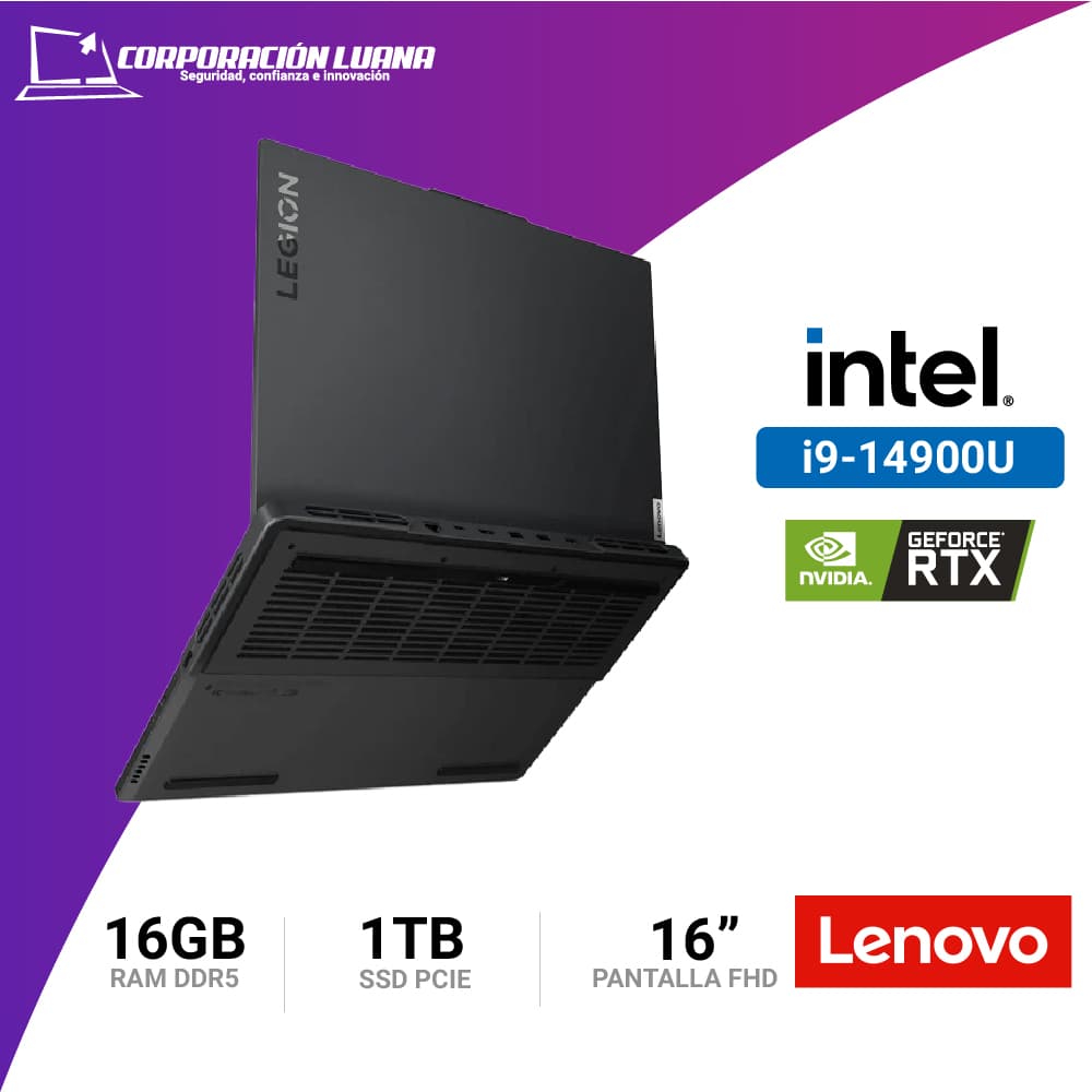 Imagen de LAPTOP LENOVO LEGION PRO 5 INTEL CORE I9 14900HX ( 16IRX9-CI9-16GB-1TB-V8GB-W1 ) RAM 16GB DDR5 | SSD 1TB | RTX 4060 8GB | 16" WQXGA | WINDOWS 11