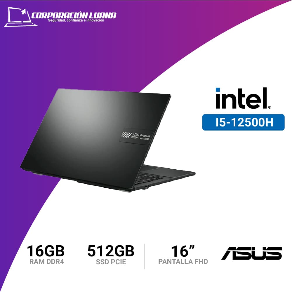 Imagen de LAPTOP ASUS VIVOBOOK 16 INTEL CORE I5 12500H ( X1605ZA-MB292 ) 16GM RAM DDR4 | SSD 512 GB | 16" WUXGA | FREE OS