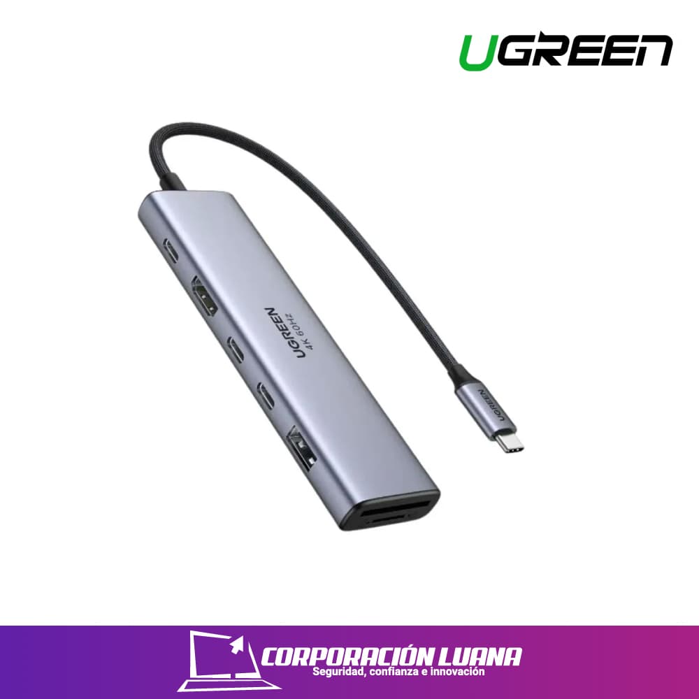 Foto del producto UGREEN ( 45521 ) 7 IN1USB-CTOHDMI+2XUSB-C3.2+1XUSB-A3.2+SD/TF+PDCONVER