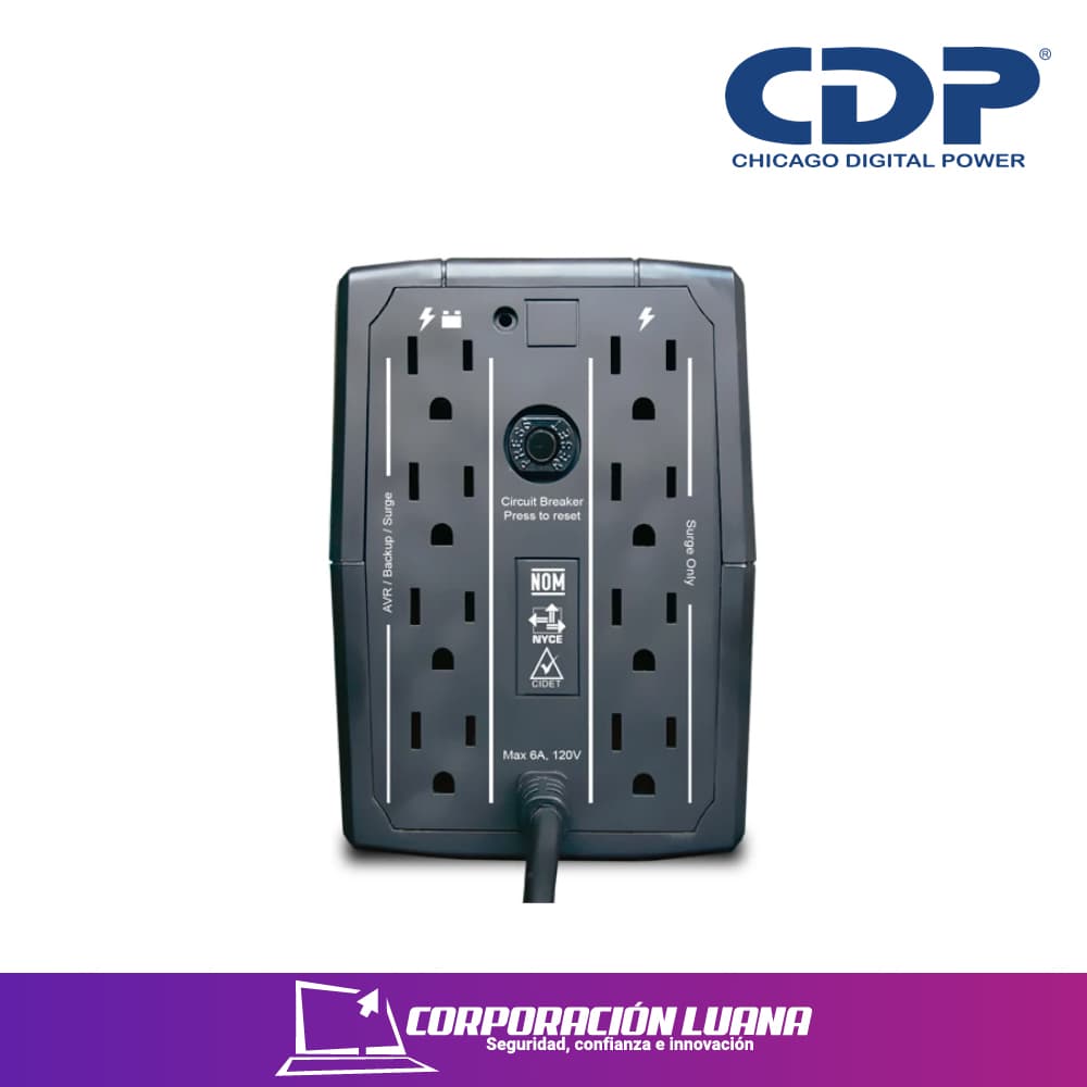 Imagen de UPS CDP INTERACTIVO 508I ( R-UPR-508I ) 500VA - 250W | 220V 8 TOMAS